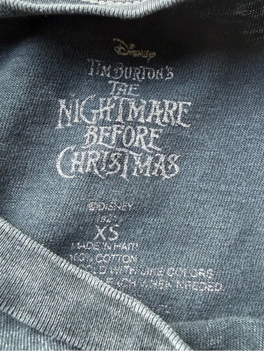 Disney The Nightmare Before Christmas Oogie's Boys Dark Wash T-Shirt Unisex XS - Picture 7 of 7